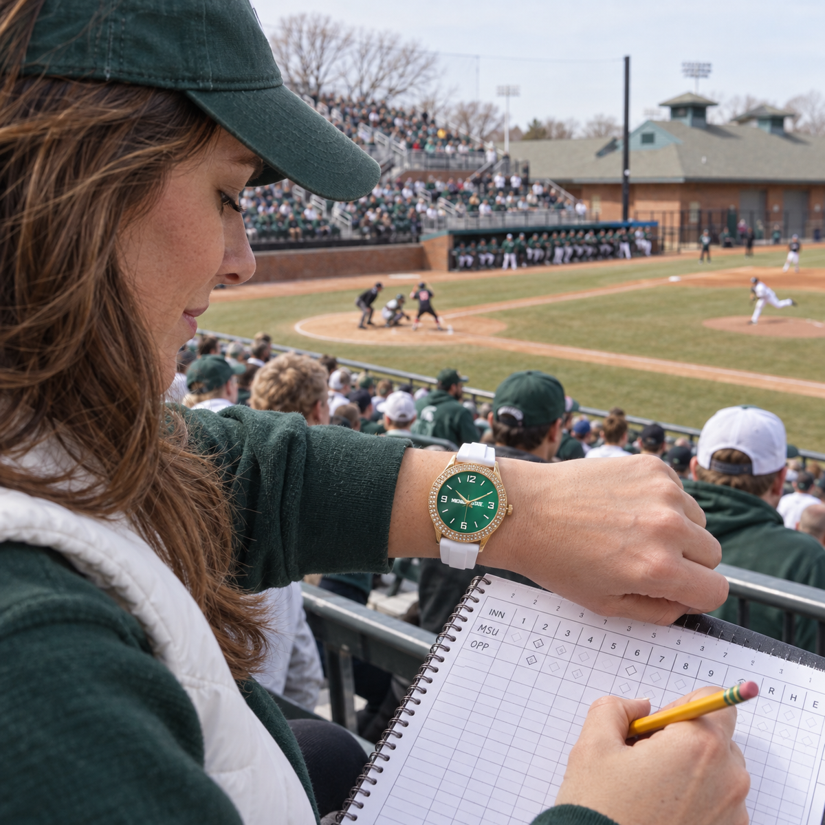 A ballpark that collects dates - Michigan State Spartans watch