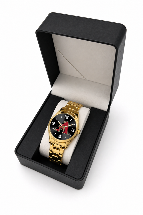 Gift box packaging - Arizona Diamondbacks Gold Metal Round Watch (GMR-0001-MLB-ARI)