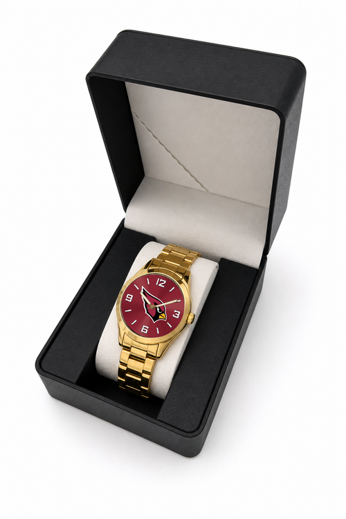 Gift box packaging - Arizona Cardinals Gold Metal Round Watch (GMR-0001-NFL-ARI)