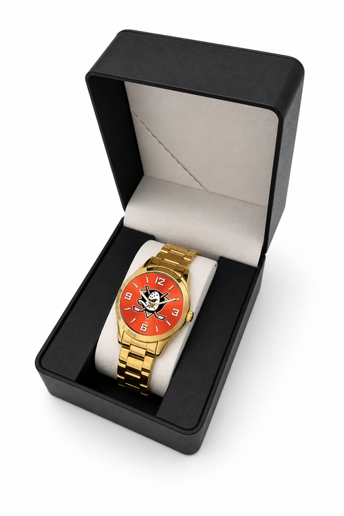 Gift box packaging - Anaheim Ducks Gold Metal Round Watch (GMR-0001-NHL-ANA)