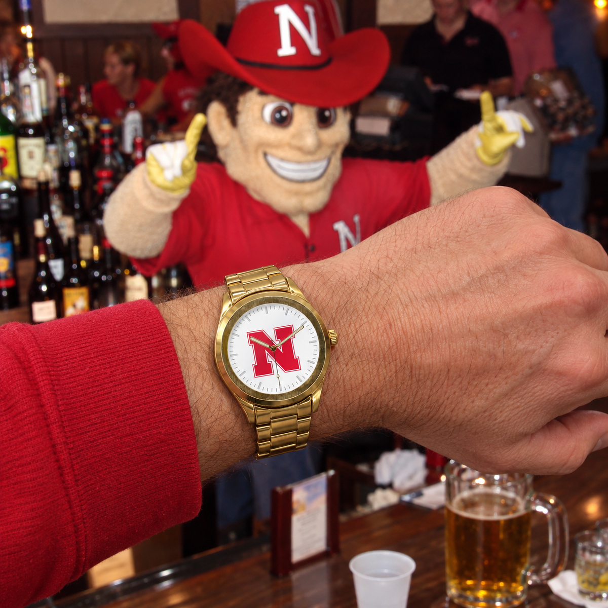 Corncob Man knew branding - Nebraska Cornhuskers watch