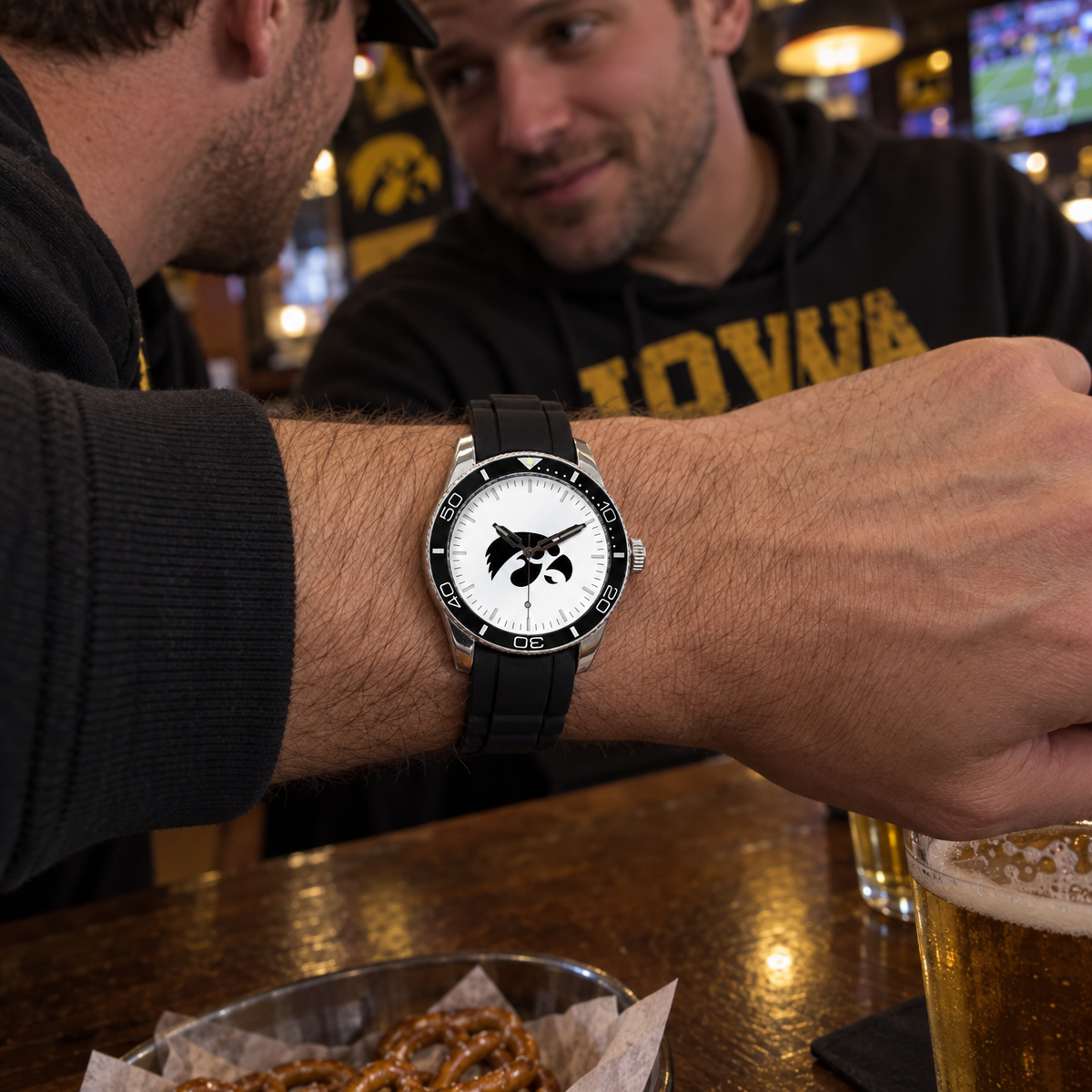 Say Evy like a password - Iowa Hawkeyes watch