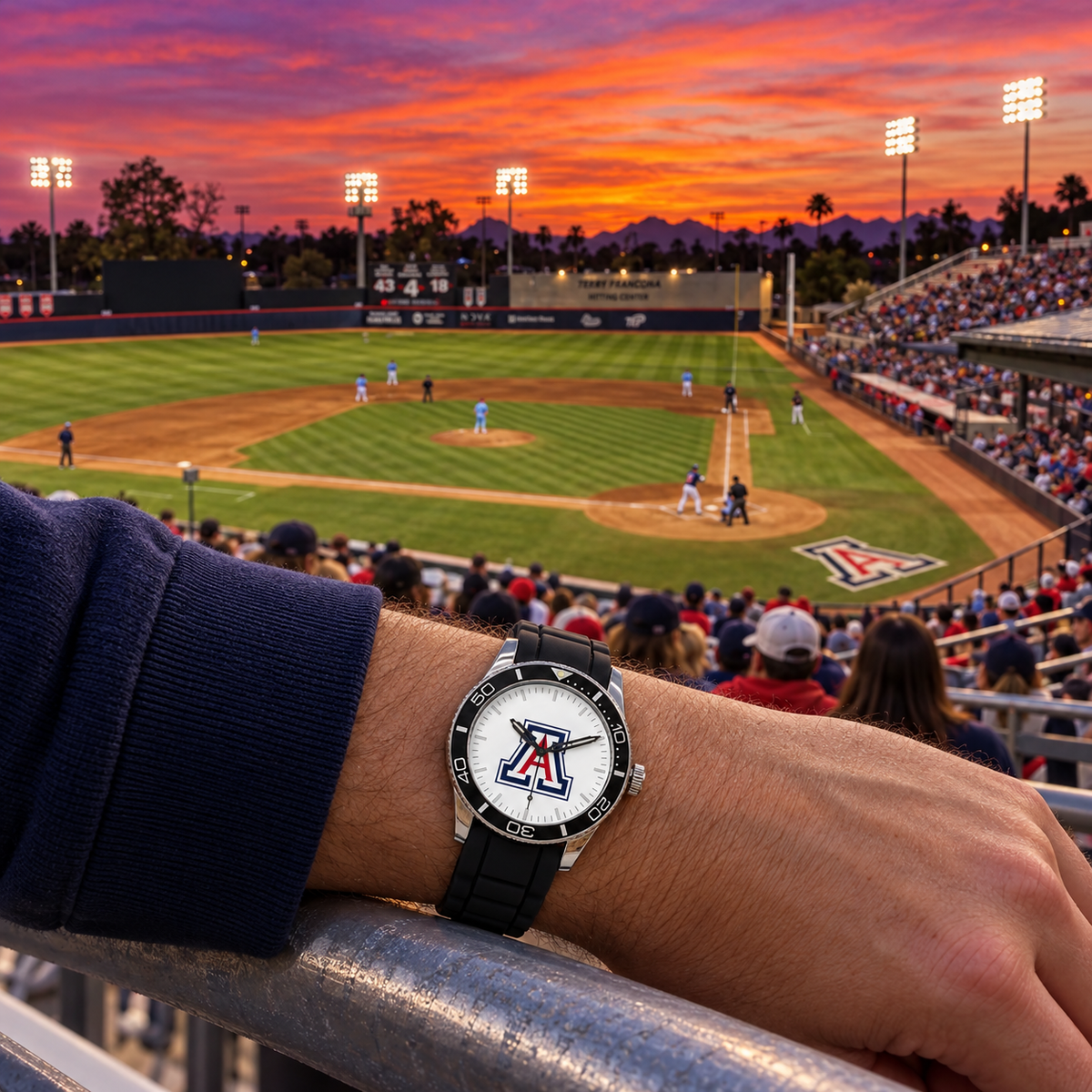 Arizona Wildcats Silicone Band Round Watch lifestyle