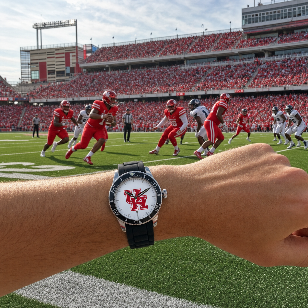 Houston Cougars Silicone Band Round Watch lifestyle