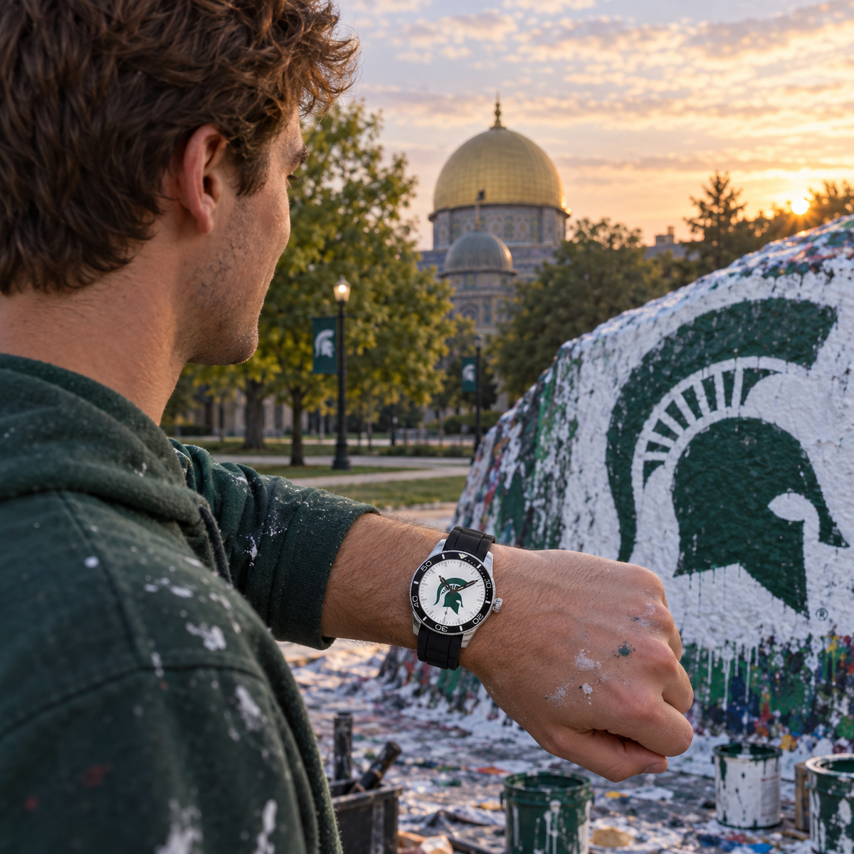 Paint the Rock, stay till dawn - Michigan State Spartans watch