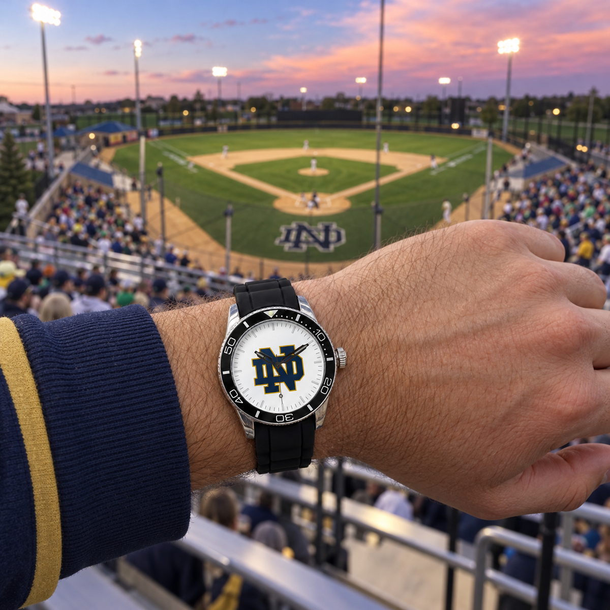 A small crowd with big noise - Notre Dame Fighting Irish watch