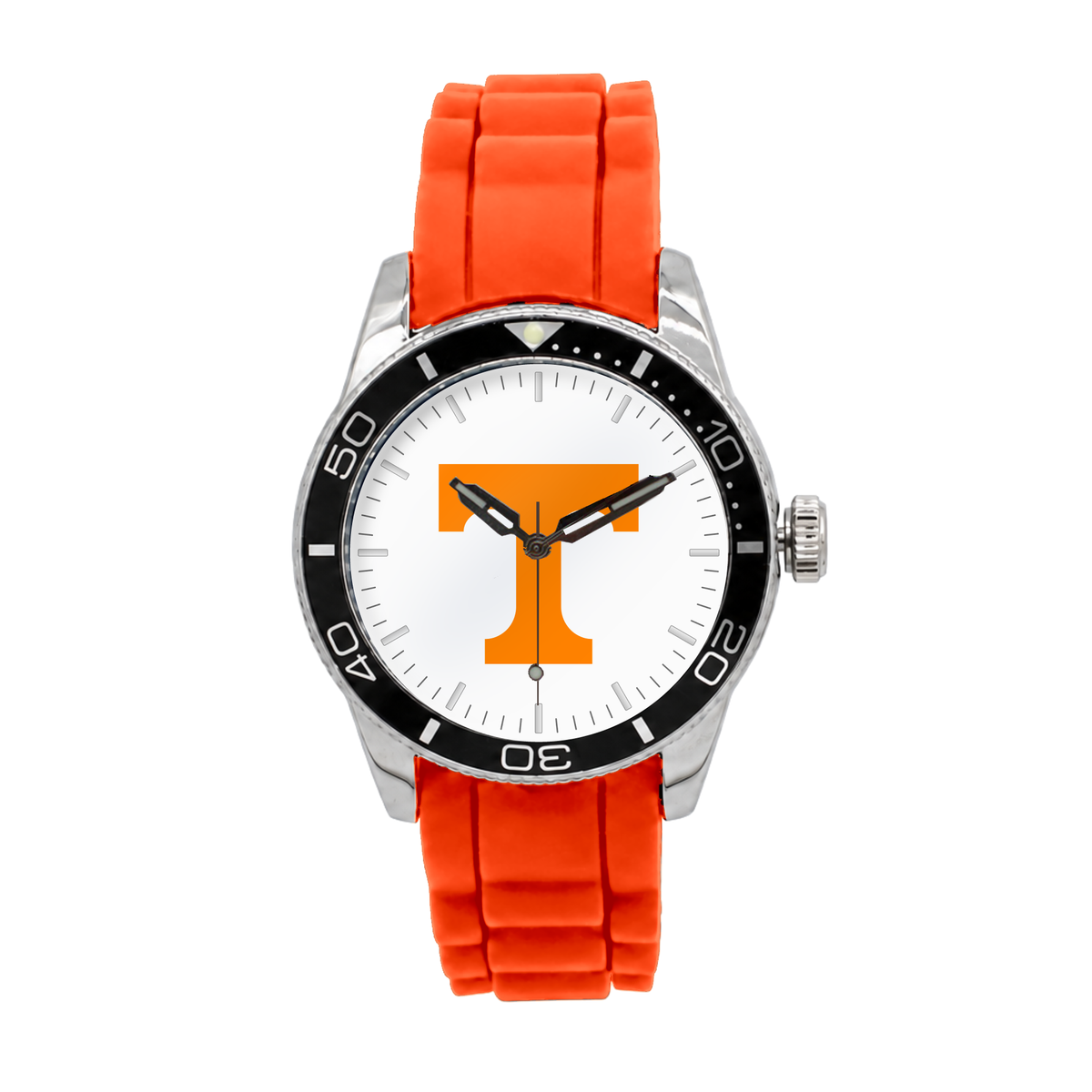 Tennessee Volunteers Silicone Band Round watch with orange silicone band