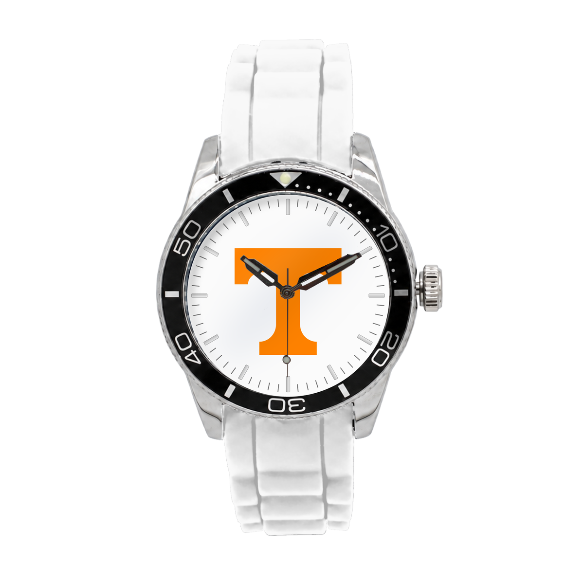 Tennessee Volunteers Silicone Band Round watch with white silicone band