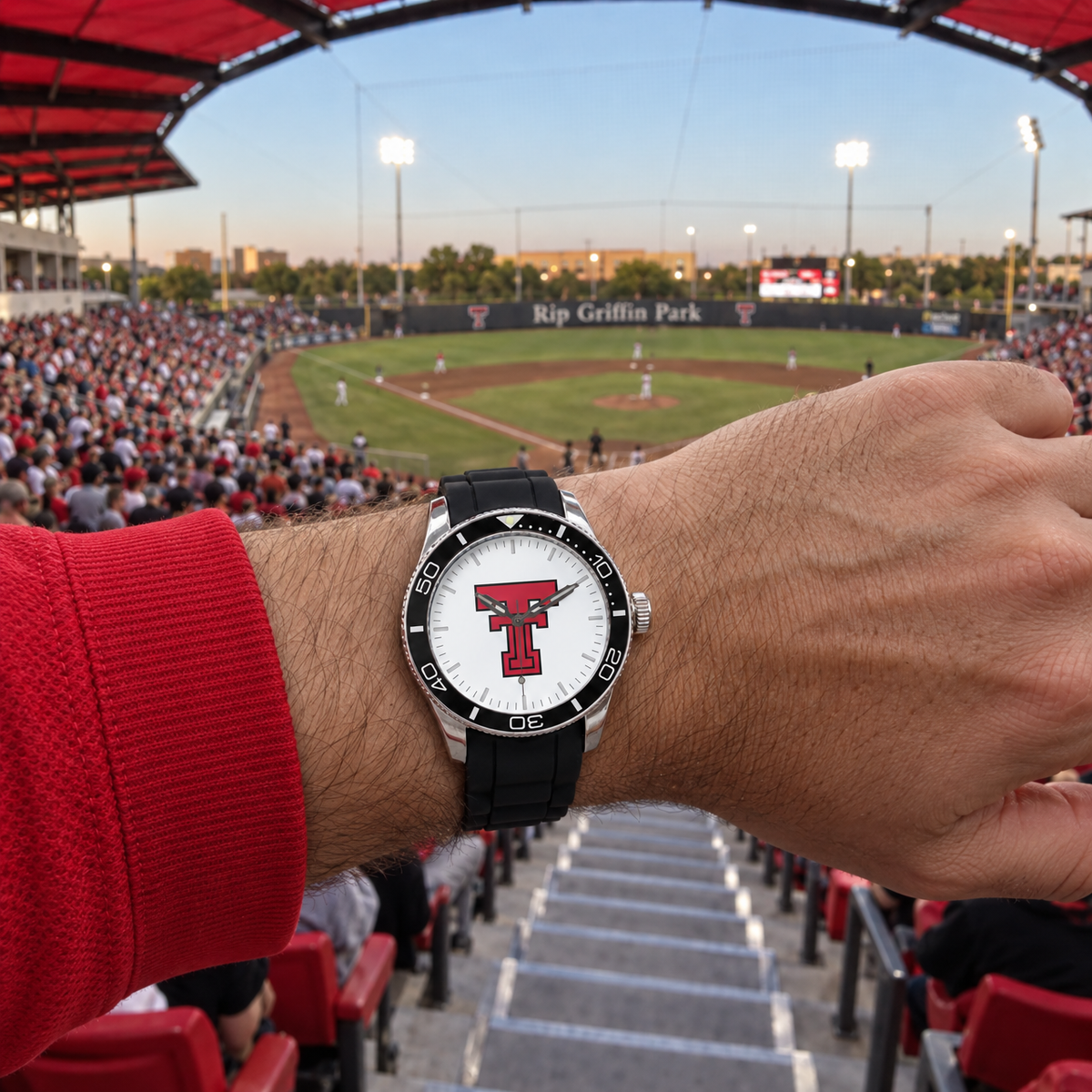 Thank the name out front - Texas Tech Red Raiders watch