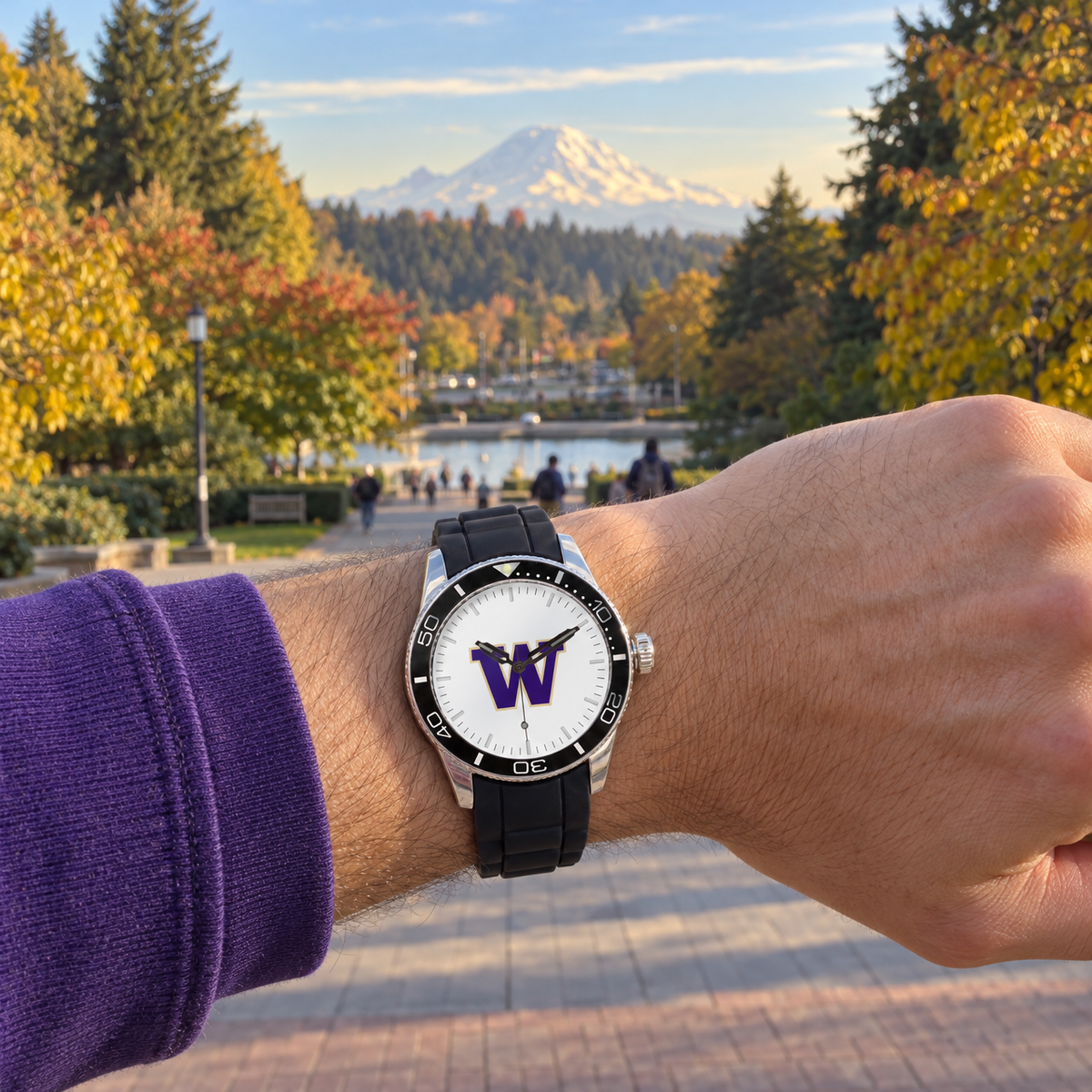 When the Mountain's out - Washington Huskies watch