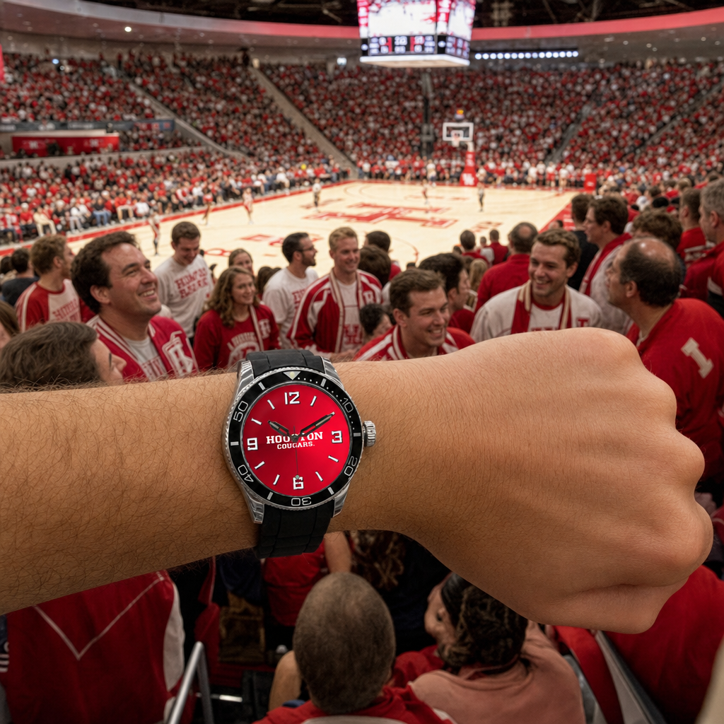 Houston Cougars Silicone Band Round Watch lifestyle