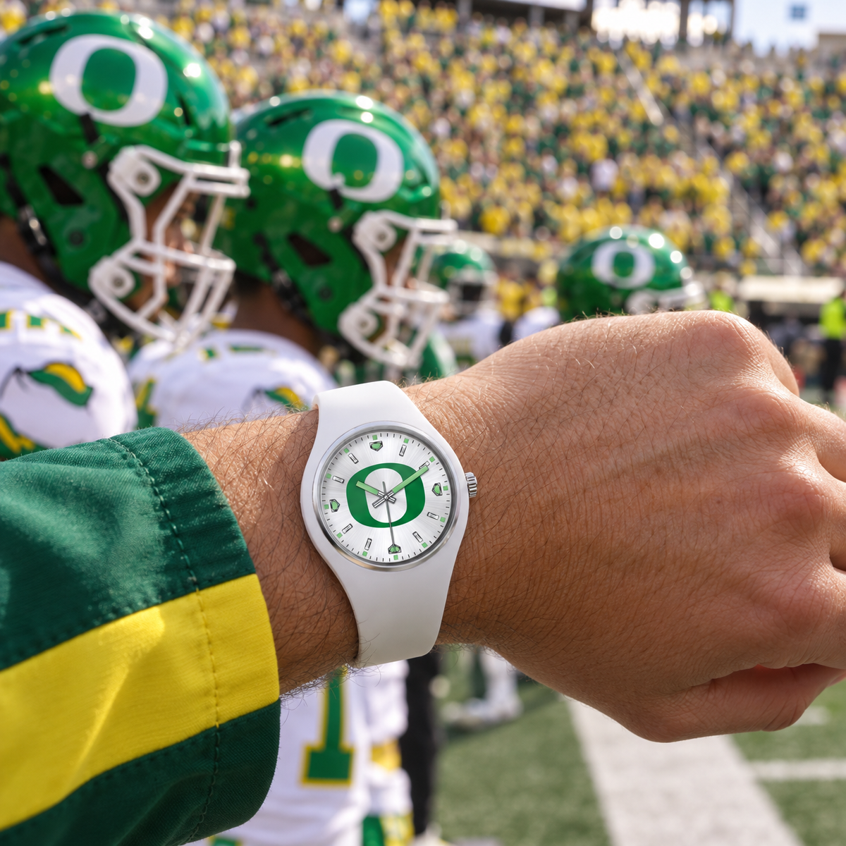 Stripe the stands in green and yellow - Oregon Ducks watch