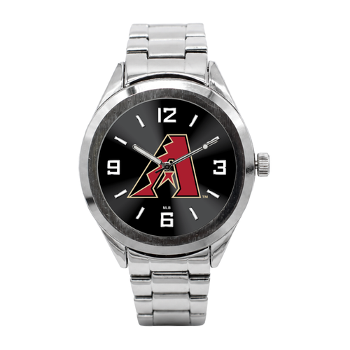 Arizona Diamondbacks Silver Metal Bracelet Round Watch