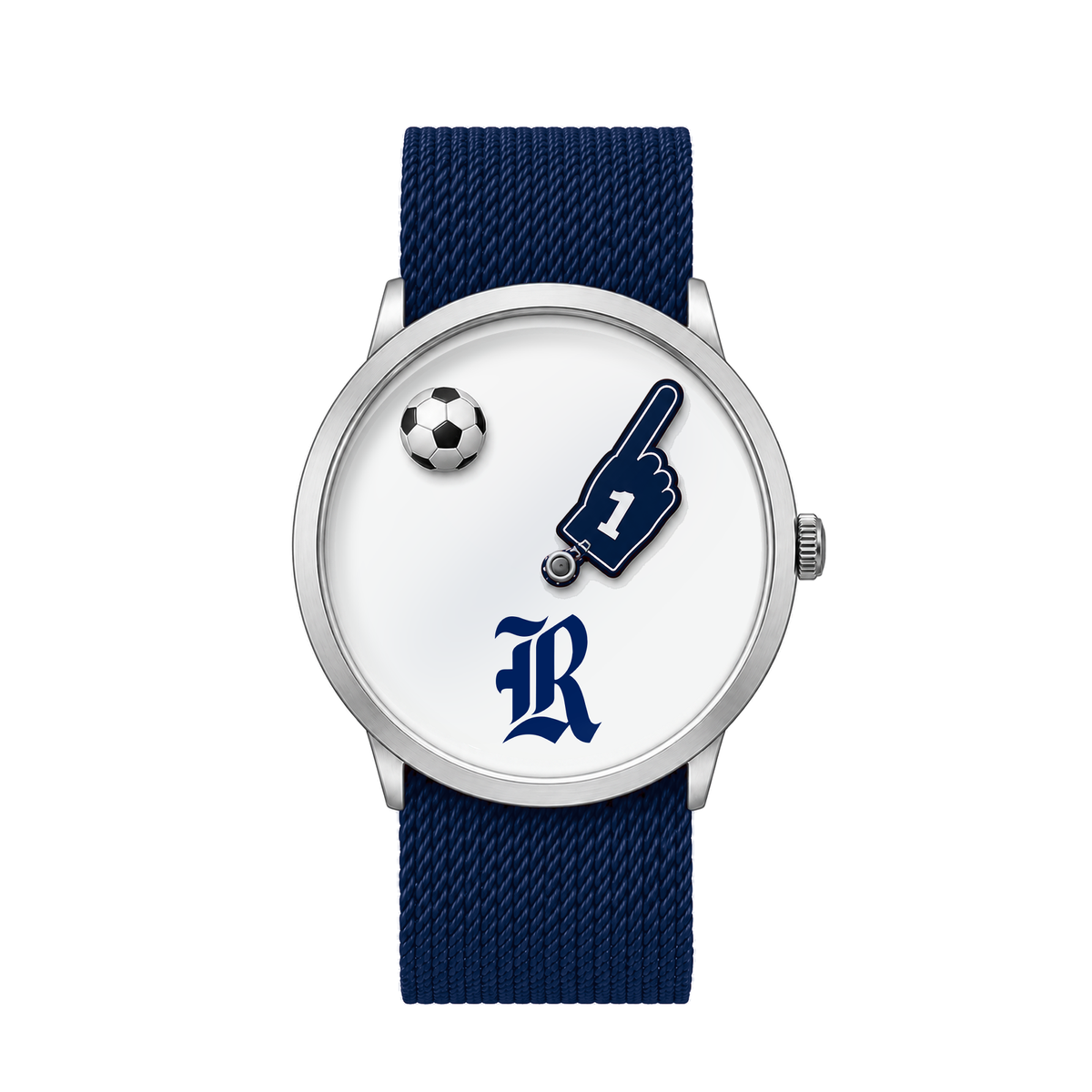 Rice Owls Soccer Watch with navy nylon band