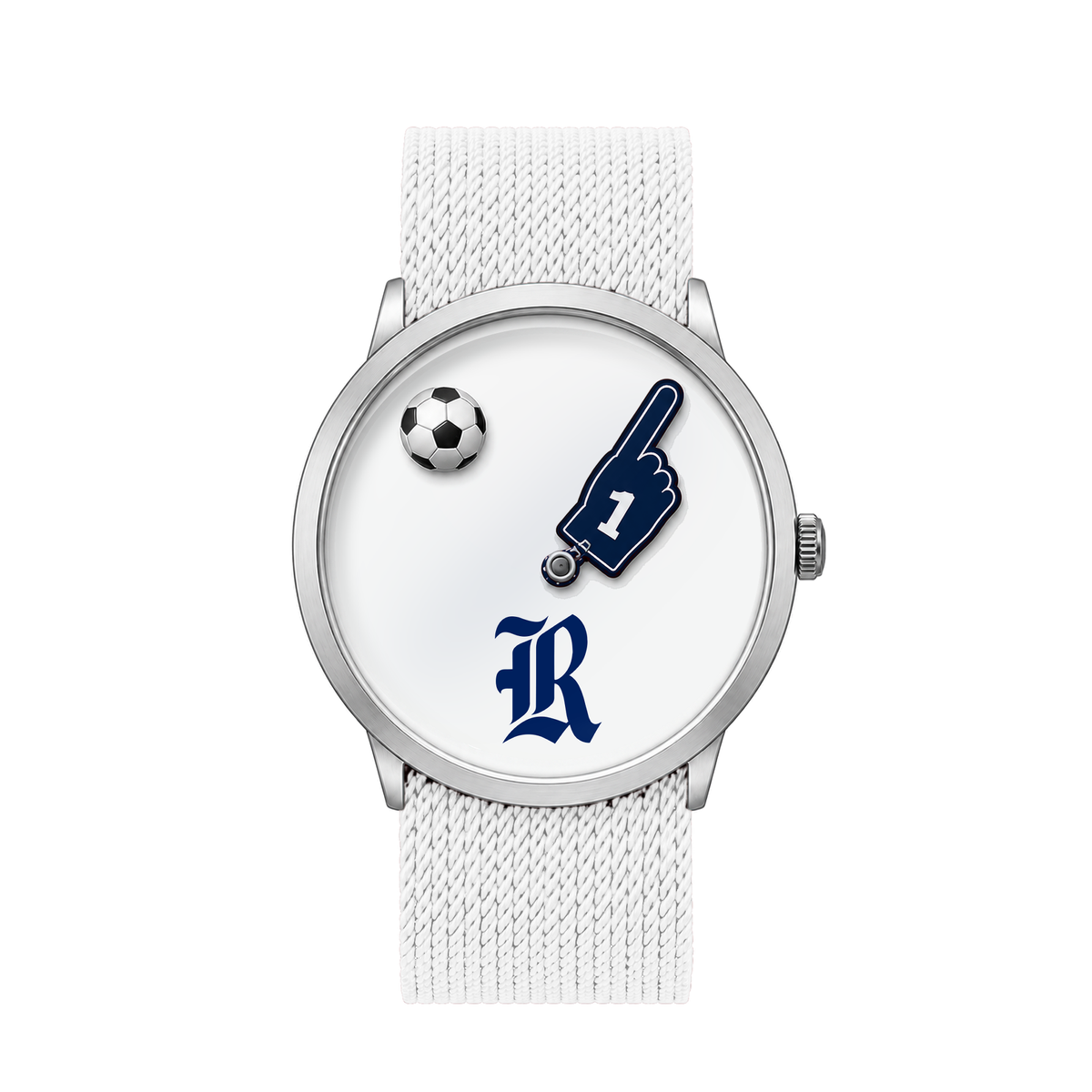 Rice Owls Soccer Watch with white nylon band
