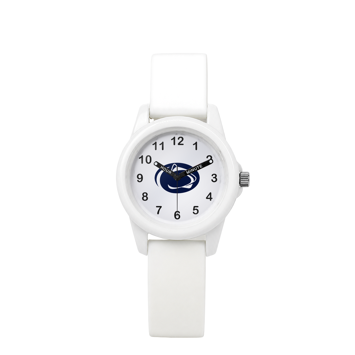 Penn State Nittany Lions White Kids Watch with white silicone band