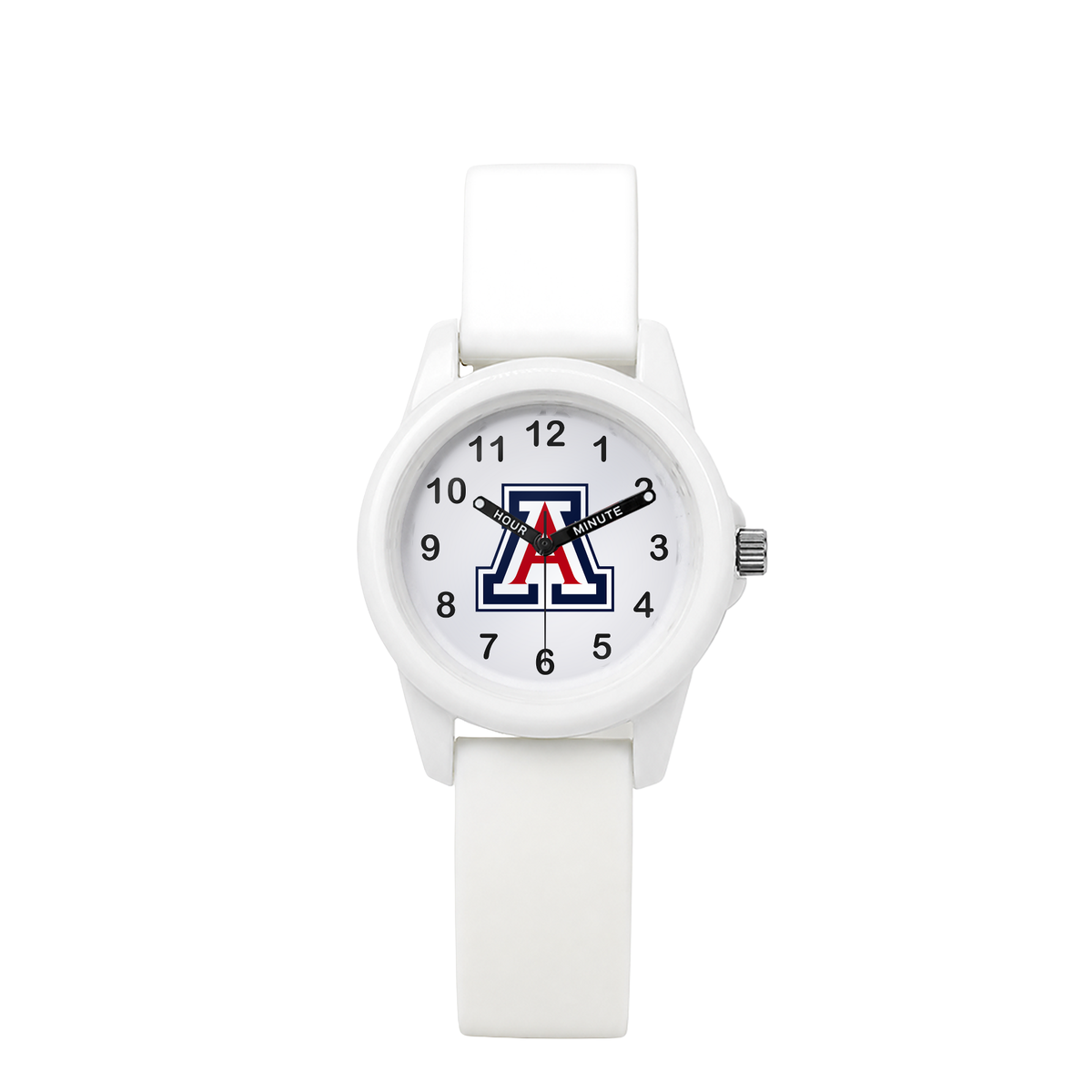 Arizona Wildcats White Kids Watch with white silicone band