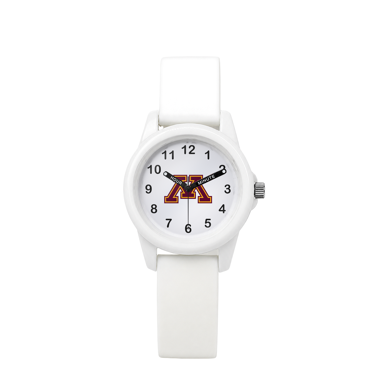 Minnesota Golden Gophers White Kids Watch with white silicone band
