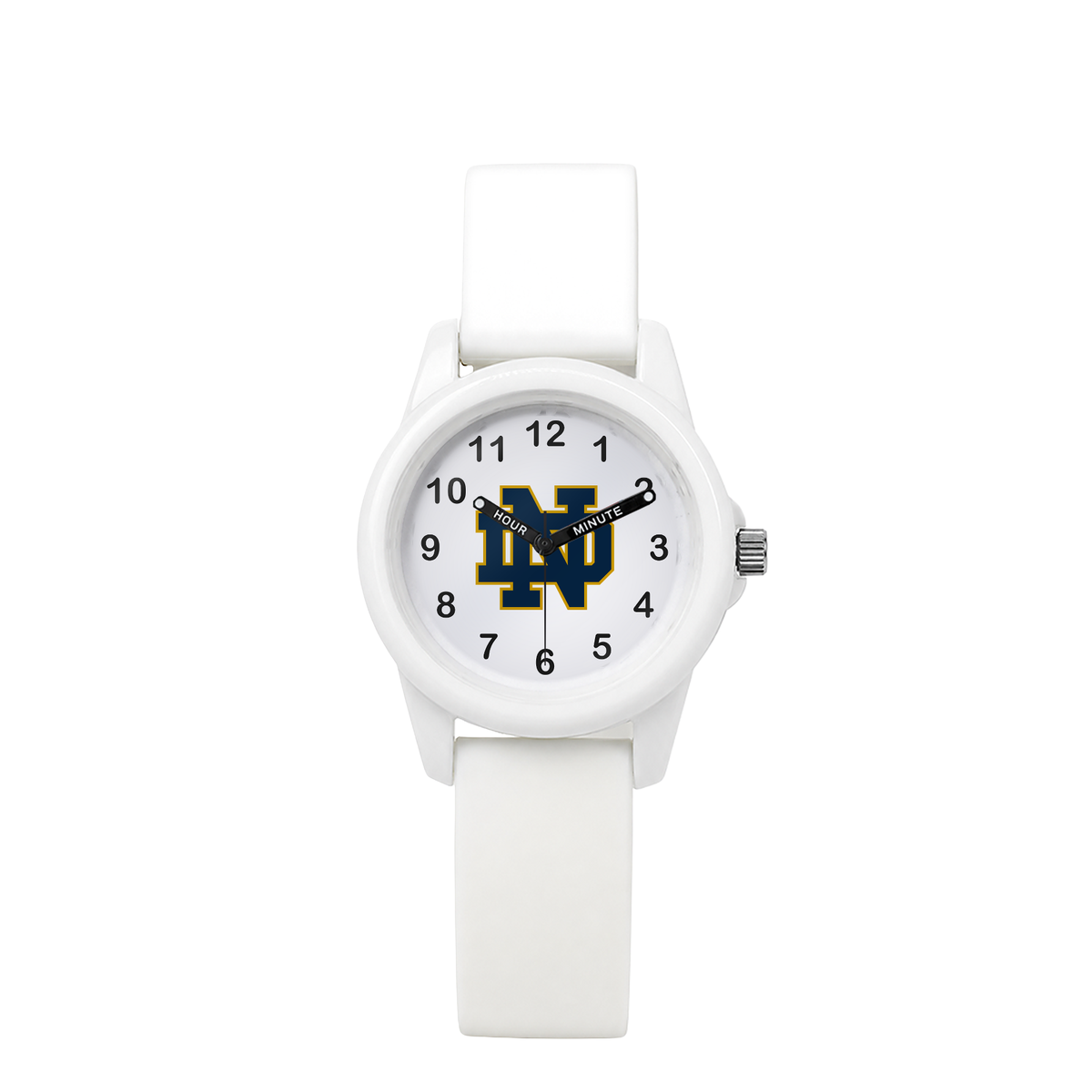 Notre Dame Fighting Irish White Kids Watch with white silicone band