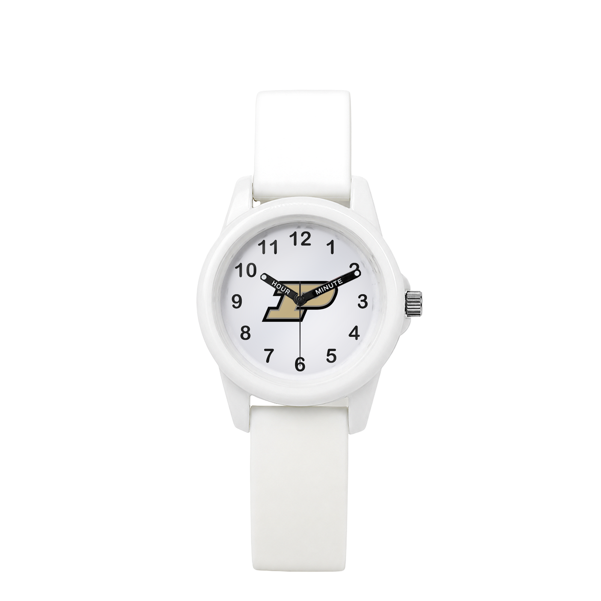 Purdue Boilermakers White Kids Watch with white silicone band