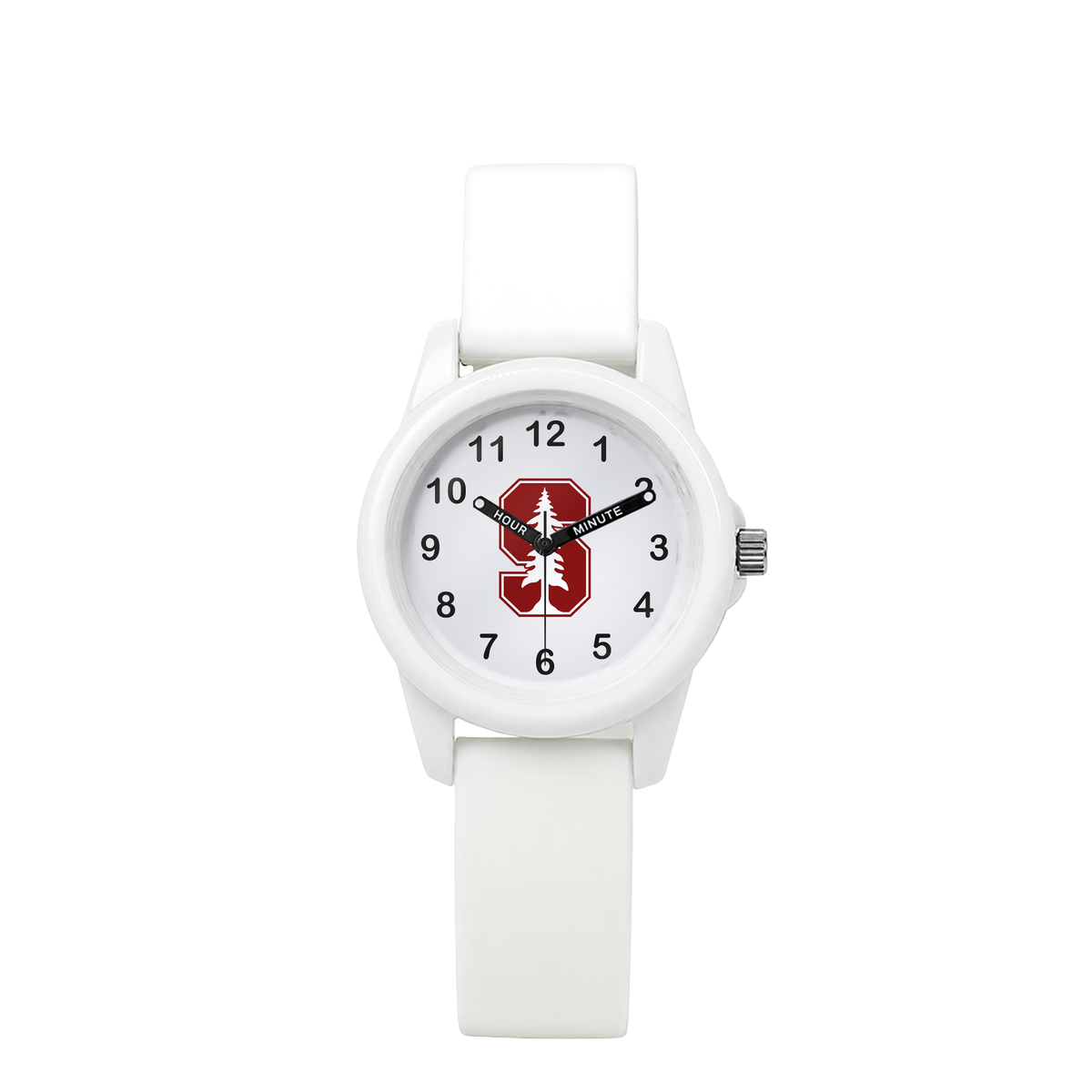 Stanford Cardinal White Kids Watch with white silicone band