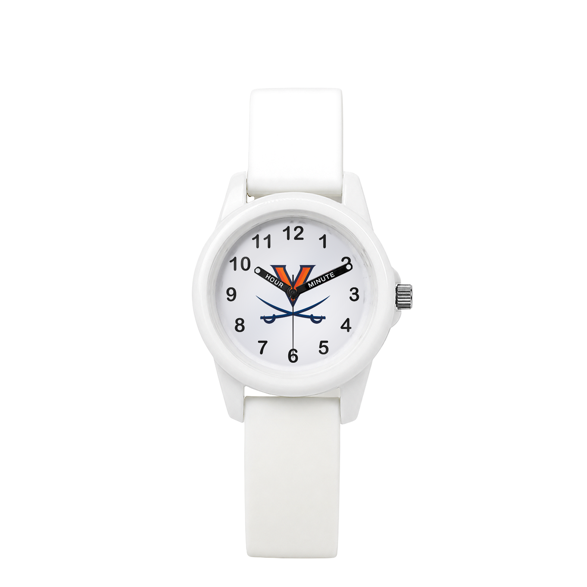 Virginia Cavaliers White Kids Watch with white silicone band