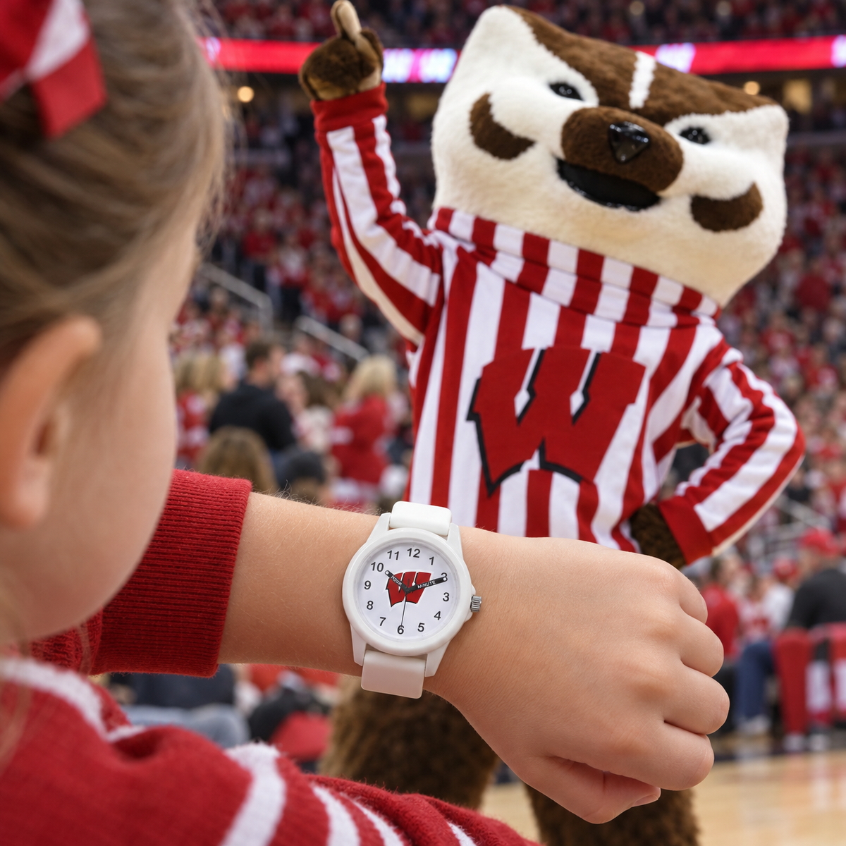 Bucky's letter sweater - Wisconsin Badgers watch